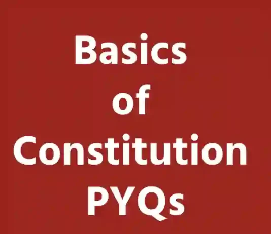 Basics of Constitution PYQs