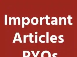 Important Articles PYQs