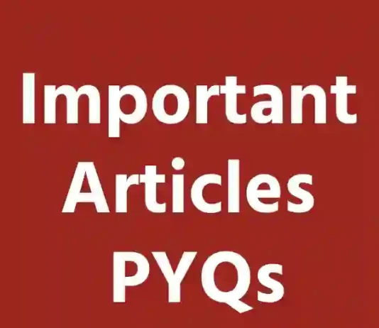 Important Articles PYQs