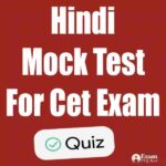Hindi Mock Test For Cet Exam